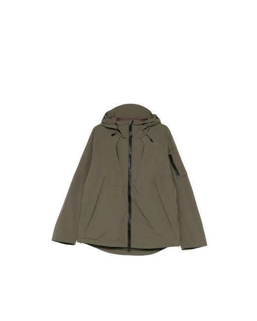 JG1 Green Hooded Panelled Jacket for men