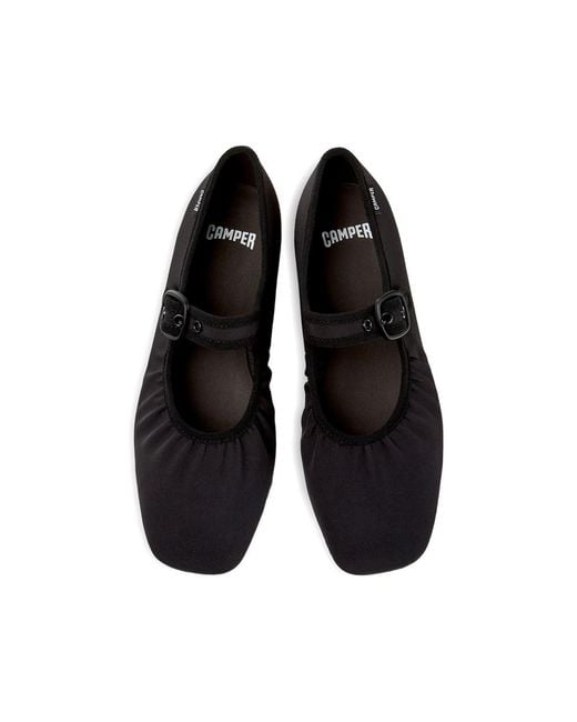 Camper Black Casi Myra Buckle-Fastening Ballet Flats