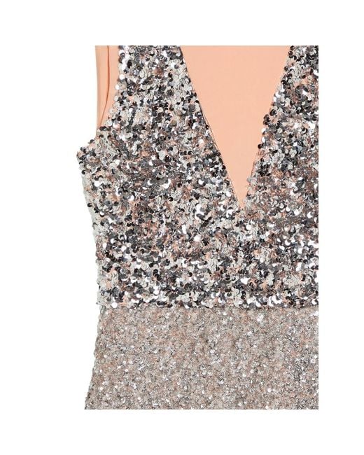 Rabanne Gray Sequin V-Neck Vest