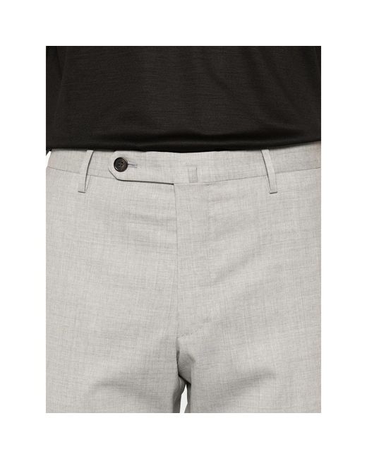 Incotex Gray Button-Fastening Trousers for men