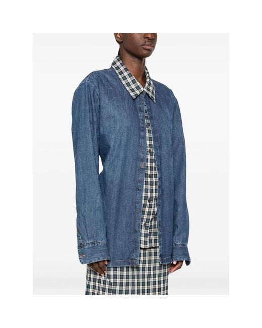 Dries Van Noten Blue Cavynne Den Tie-Fastening Denim Jacket