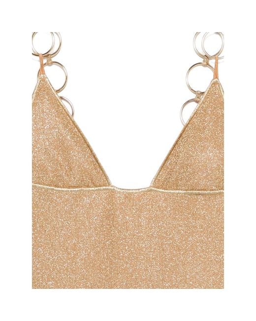 Oseree Natural One-Piece Swimsuit Lurex