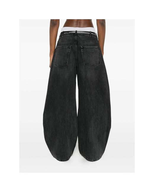 Alexander Wang Black Belt-Loop Belted Jeans