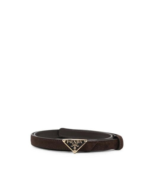 Prada Black Logo-Plaque Belt