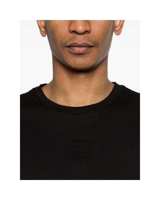 Calvin Klein Black T-Shirt Debossed Logo for men