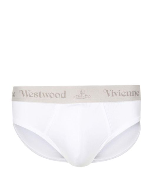 Vivienne Westwood White Orb-Motif Briefs (Pack Of Two) for men
