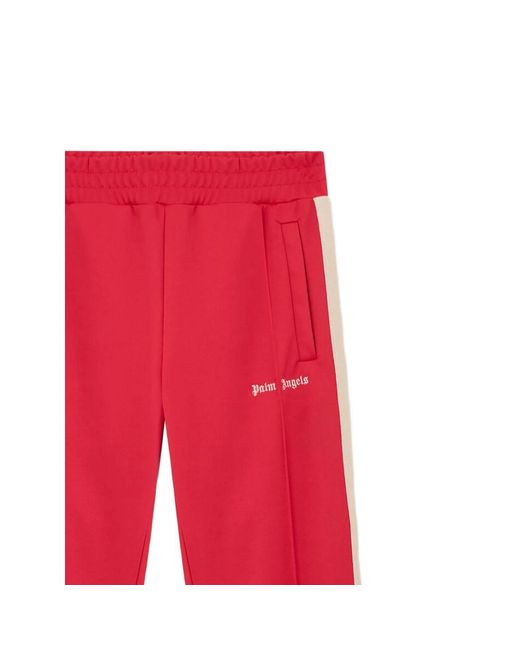 Palm Angels Red Sweatpants for men
