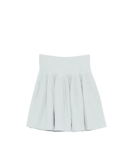 CFCL Blue Hypha Glitter Pleated Mini Skirt