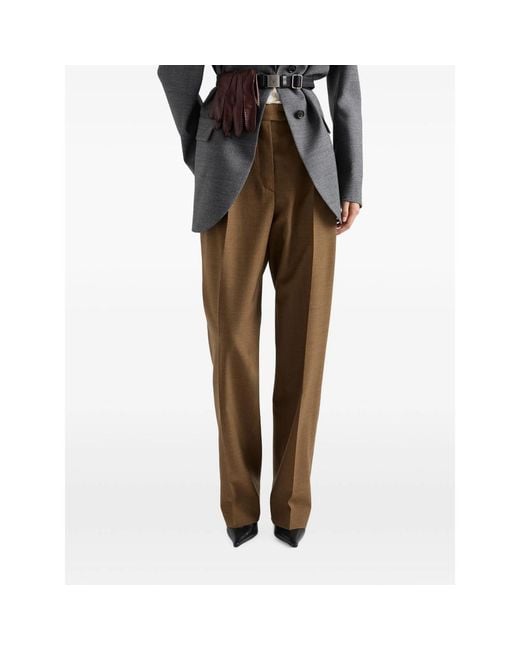Prada Natural Neutrals Trousers