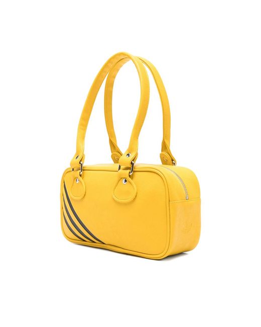 Adidas By Miaou Motorsport Yellow X Miaou 3-Stripes-Logo Tote Bag for men