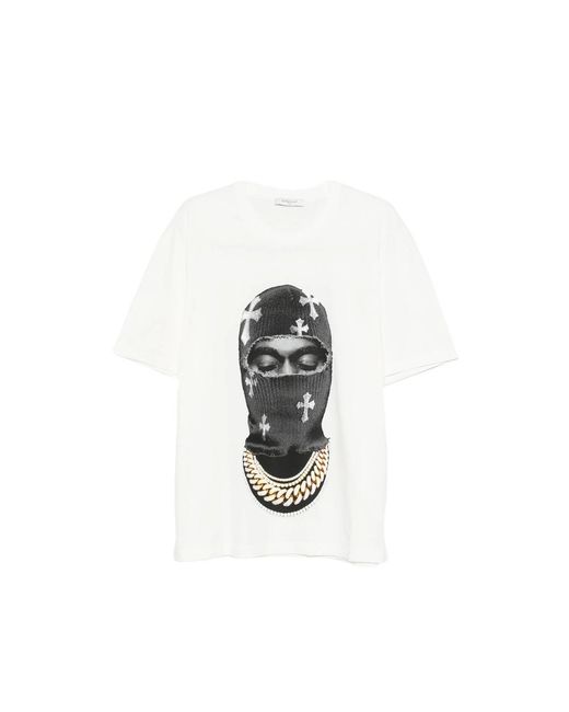 Ih Nom Uh Nit White Mask Crosses-Print T-Shirt for men