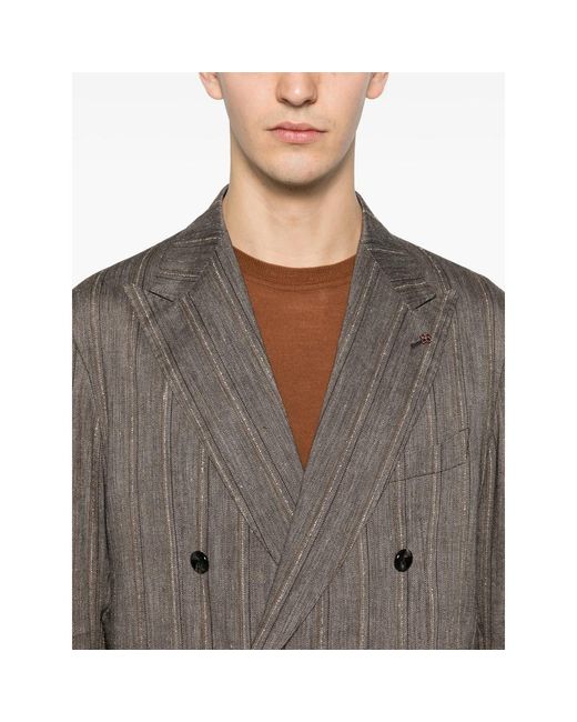Tagliatore Gray Suits Brown, Neutral for men