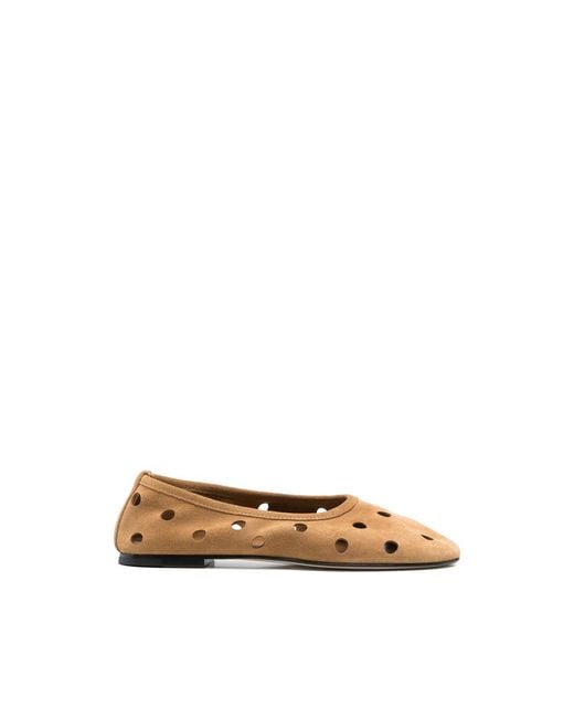 Dear Frances Natural Balla Perforation Ballet Flats
