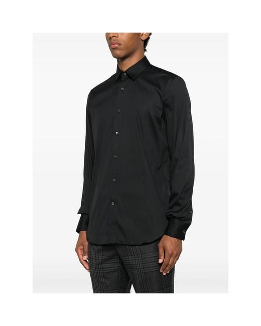 Mazzarelli Black Button-Down Shirt for men