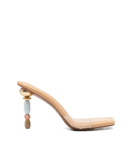 Cult Gaia Natural 100Mm Mahina Sandals