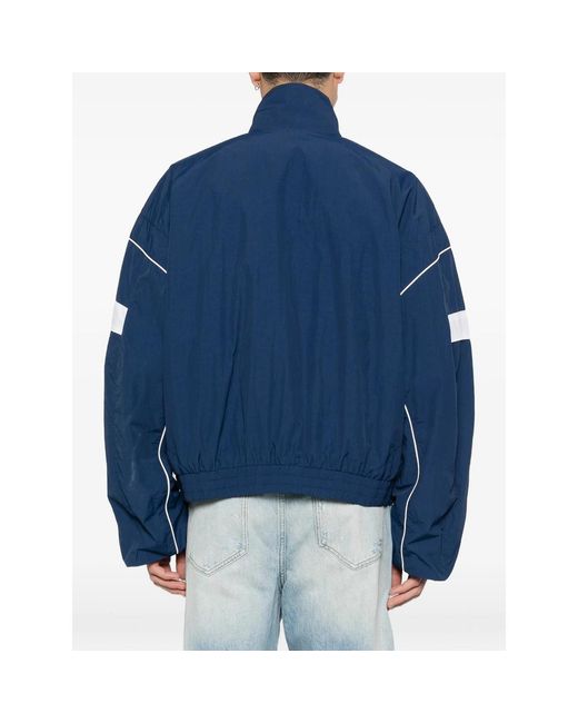 NAHMIAS Blue Logo-Detail Panel Jacket for men