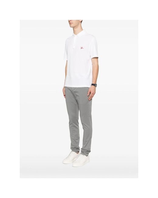 Isaia White Polo Shirts for men
