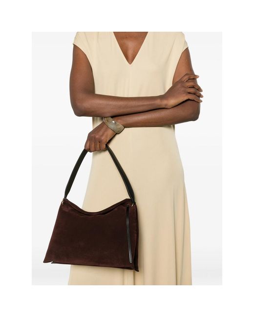 Wandler Brown Tote Bag Suede