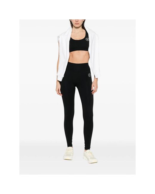 Sporty & Rich Black Srhwc Logo Cropped Sports Bra