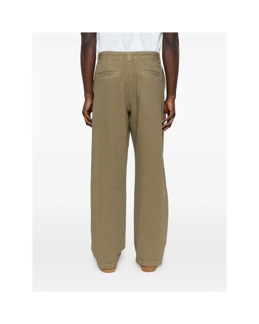 A.P.C. Green A. P.C. Buttoned Straight Trousers for men
