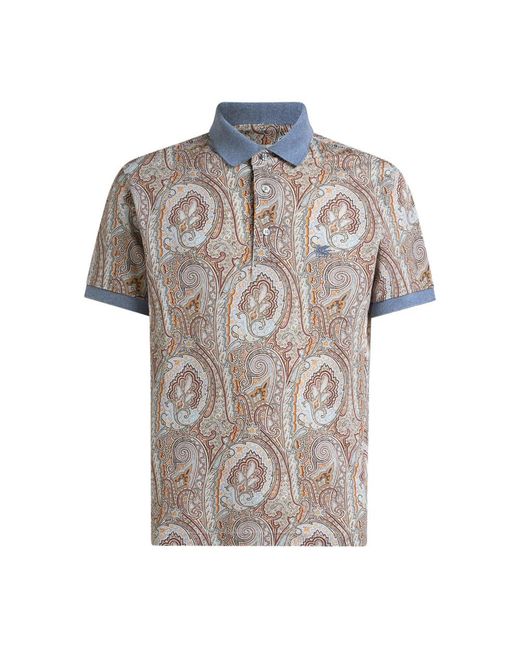 Etro Gray Polo Shirts for men