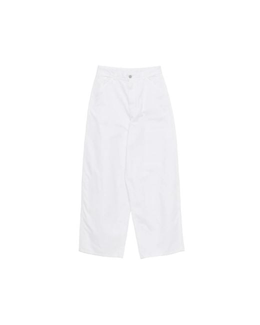 Lemaire White Wide Trousers