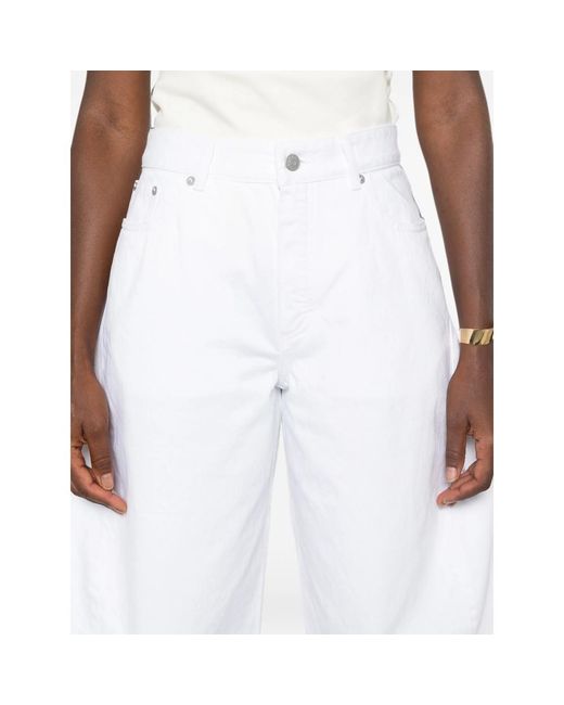 Alaïa White Wide-Leg Jeans