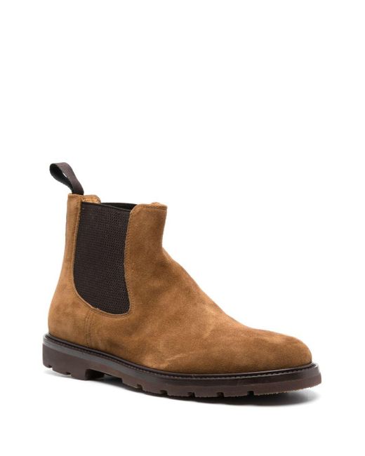 Henderson Brown Round-Toe Suede Boots for men
