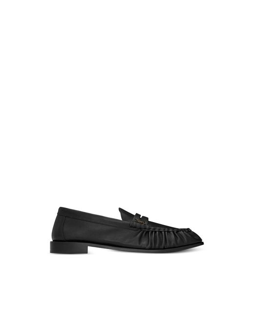 Saint Laurent Black Penny-Strap Loafers for men