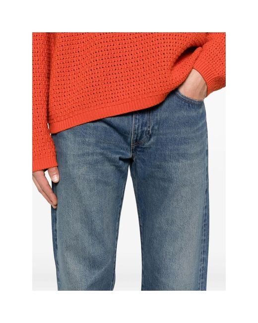 Levi's Blue Logo-Patch Jeans for men