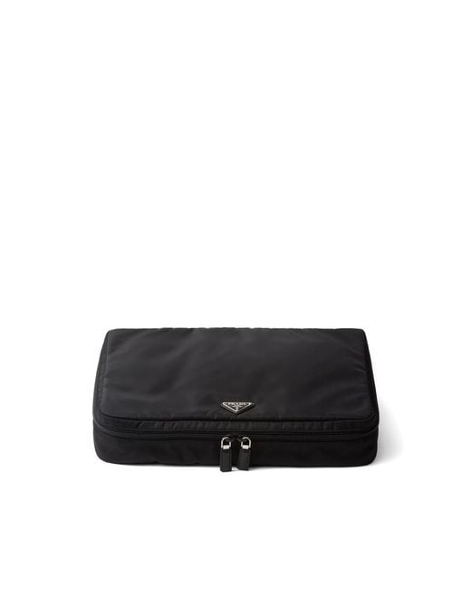 Prada Black Large Re-Nylon Wash Bag for men