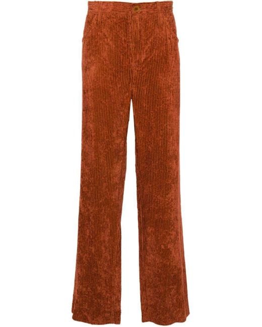 Séfr Brown Maceo Velour Trousers for men