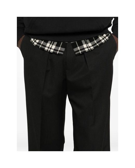 Drole de Monsieur Black Drawstring Trousers for men