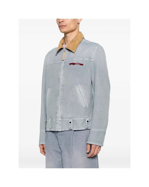 Marni Blue Lightweight Jacket Cotton for men