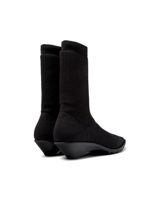 Camper x Issey Miyake Black Anna Pointed-Toe Ankle Boots