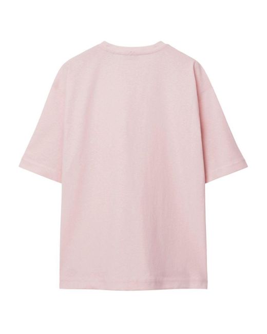 Burberry Pink T-Shirts And Polos