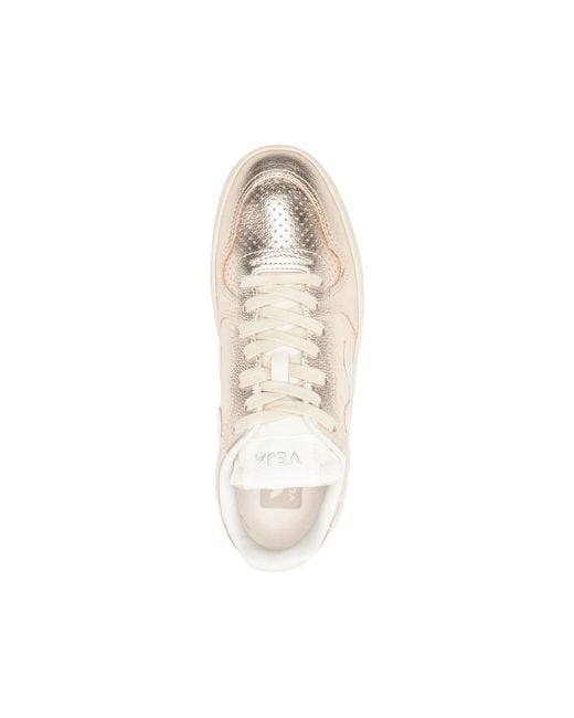Veja White Sneakers Gold, Neutral