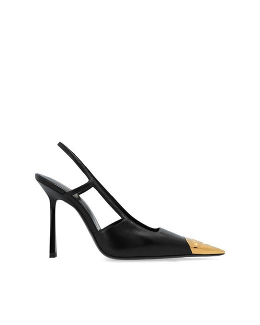 Saint Laurent Black 110Mm Jeanne Slingback Pumps