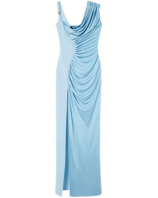 Versace Blue Medusa '95 Draped Gown