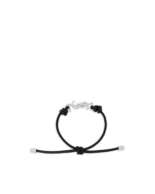 Saint Laurent Black Bracelets for men