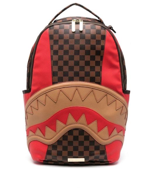Sprayground Red Graphic Print Backpack for men