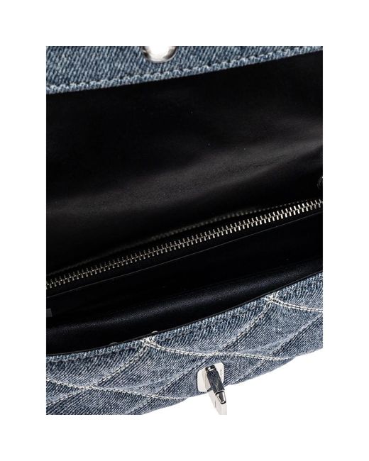 Marc Jacobs Blue The Quilted Small Dual Chain Cross Body Bag