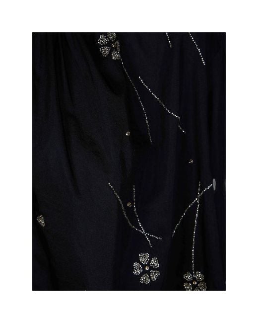 Forte_forte Black Bead-Embroidered Blouse