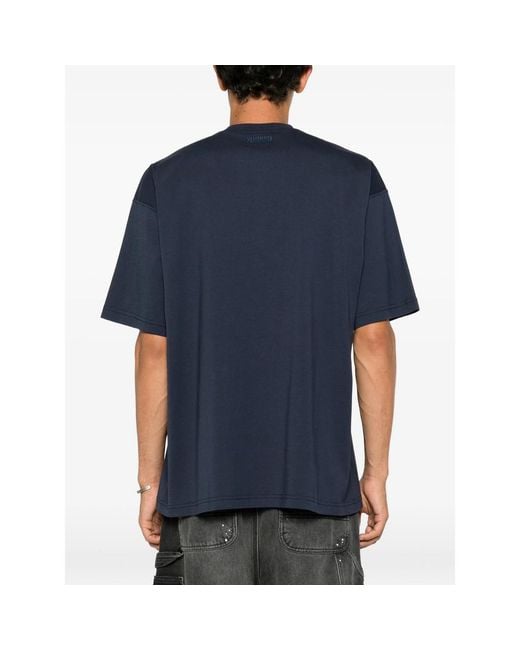 Vetements Blue Logo-Print T-Shirt for men