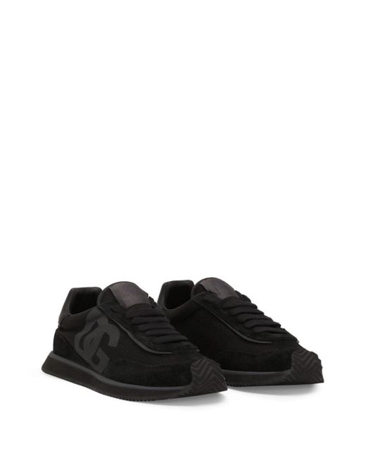 Dolce & Gabbana Black Dg Cushion Mixed-Material Sneakers for men