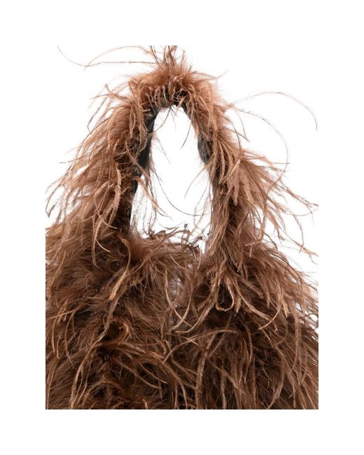 Yves Salomon Brown Shoulder Bags