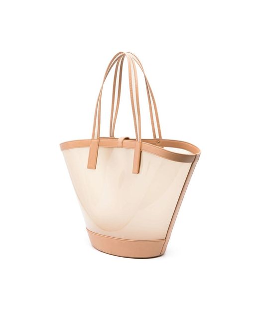 Saint Laurent Natural Neutrals Tote Bags