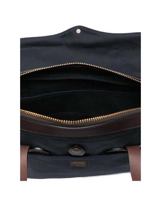 Filson Black Tin Cloth Briefcase for men