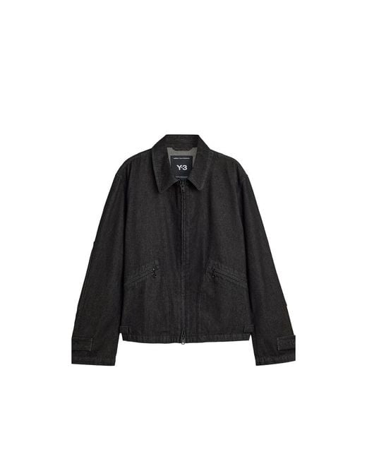 Y-3 Black Denim Jacket for men