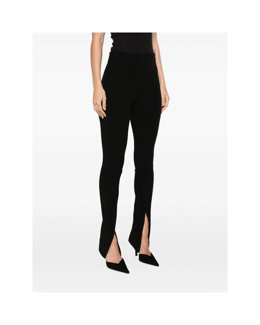 LA PISCINE Black Split-Hem Trousers